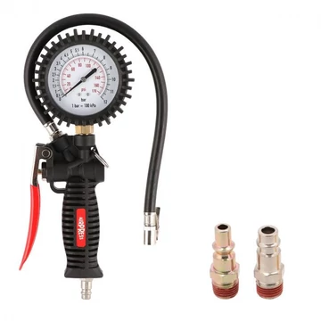 Kerékfújó pisztoly manométerrel profi 12 bar